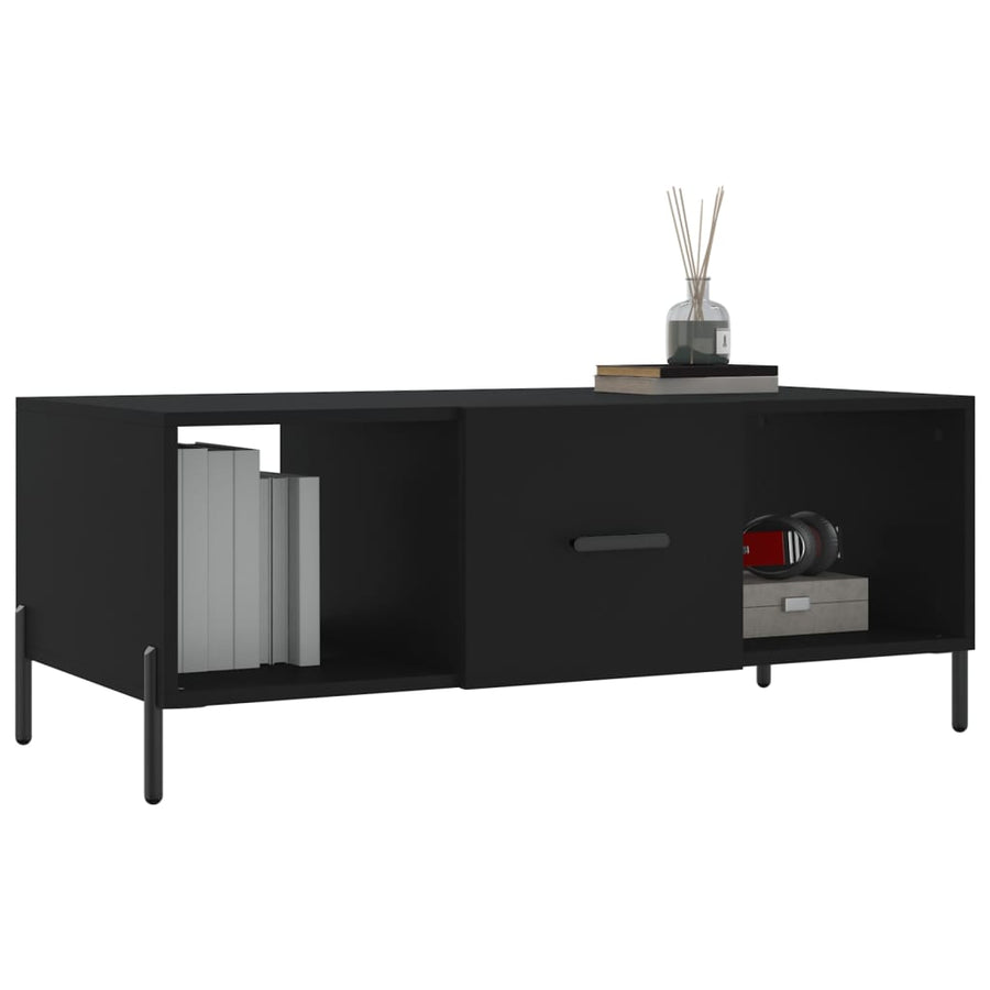 Salontafel 02X50X40 Cm Bewerkt Hout Zwart
