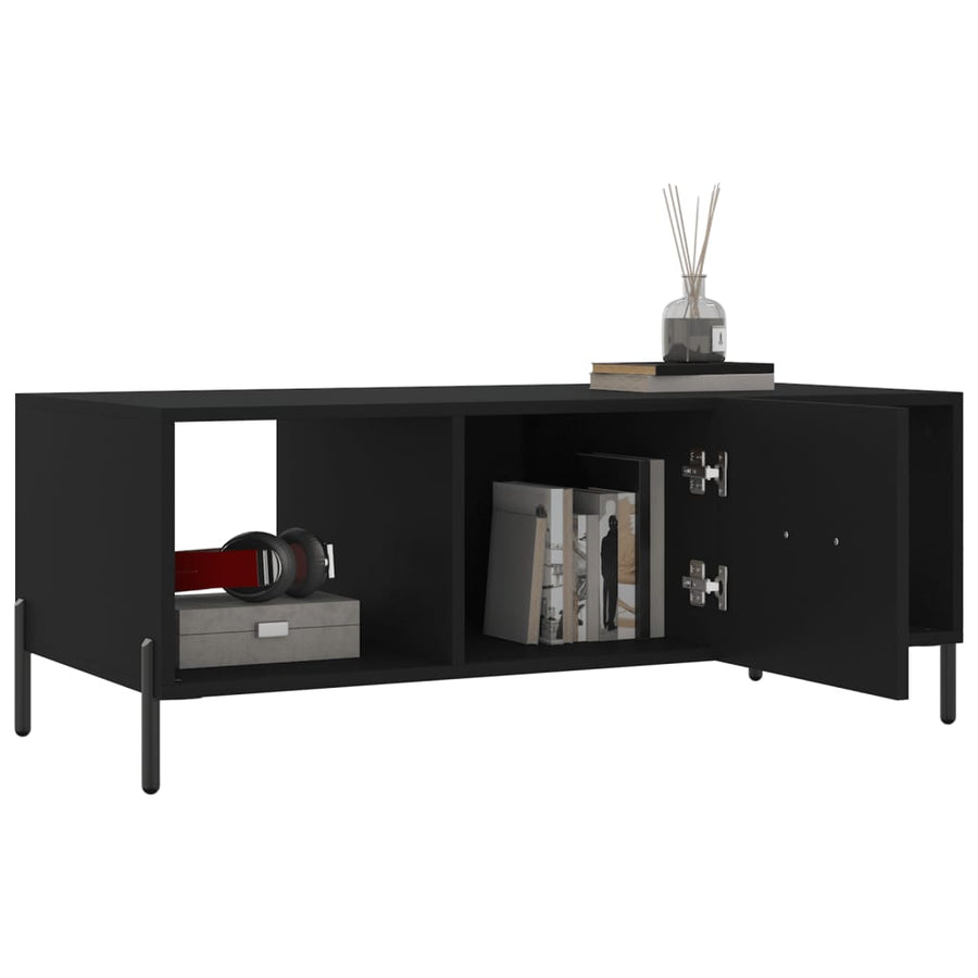 Salontafel 02X50X40 Cm Bewerkt Hout Zwart