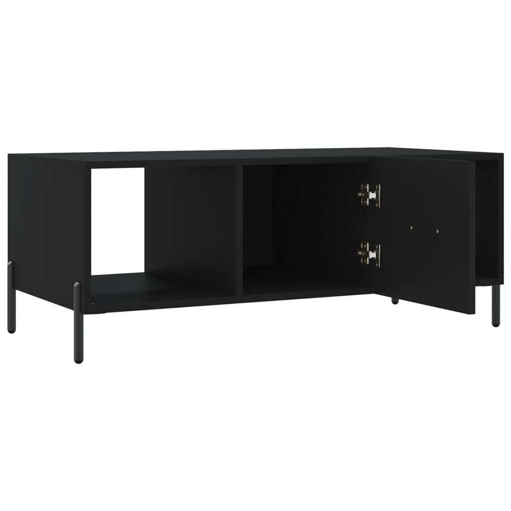 Salontafel 02X50X40 Cm Bewerkt Hout Zwart