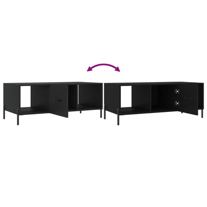 Salontafel 02X50X40 Cm Bewerkt Hout Zwart