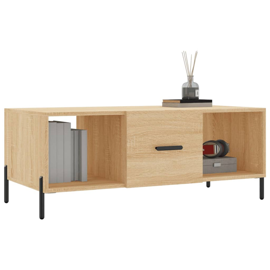 Salontafel 02X50X40 Cm Bewerkt Hout Kleurig Sonoma eiken