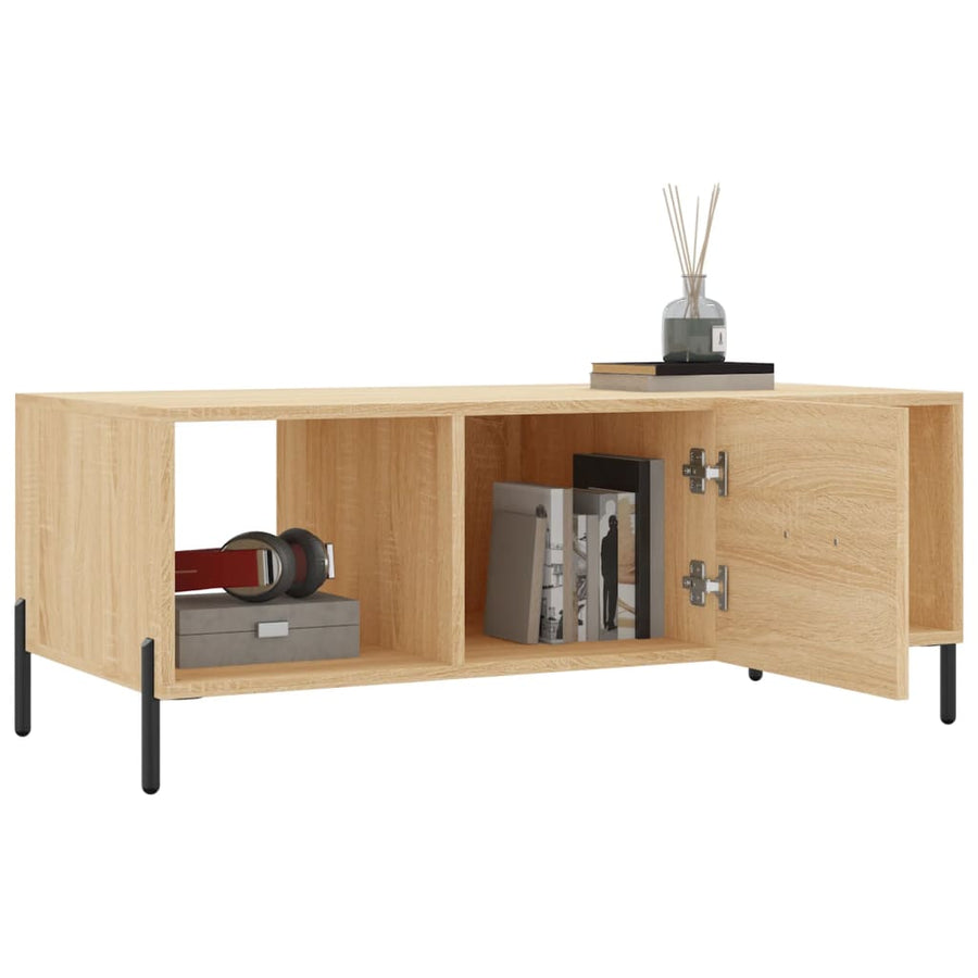 Salontafel 02X50X40 Cm Bewerkt Hout Kleurig Sonoma eiken