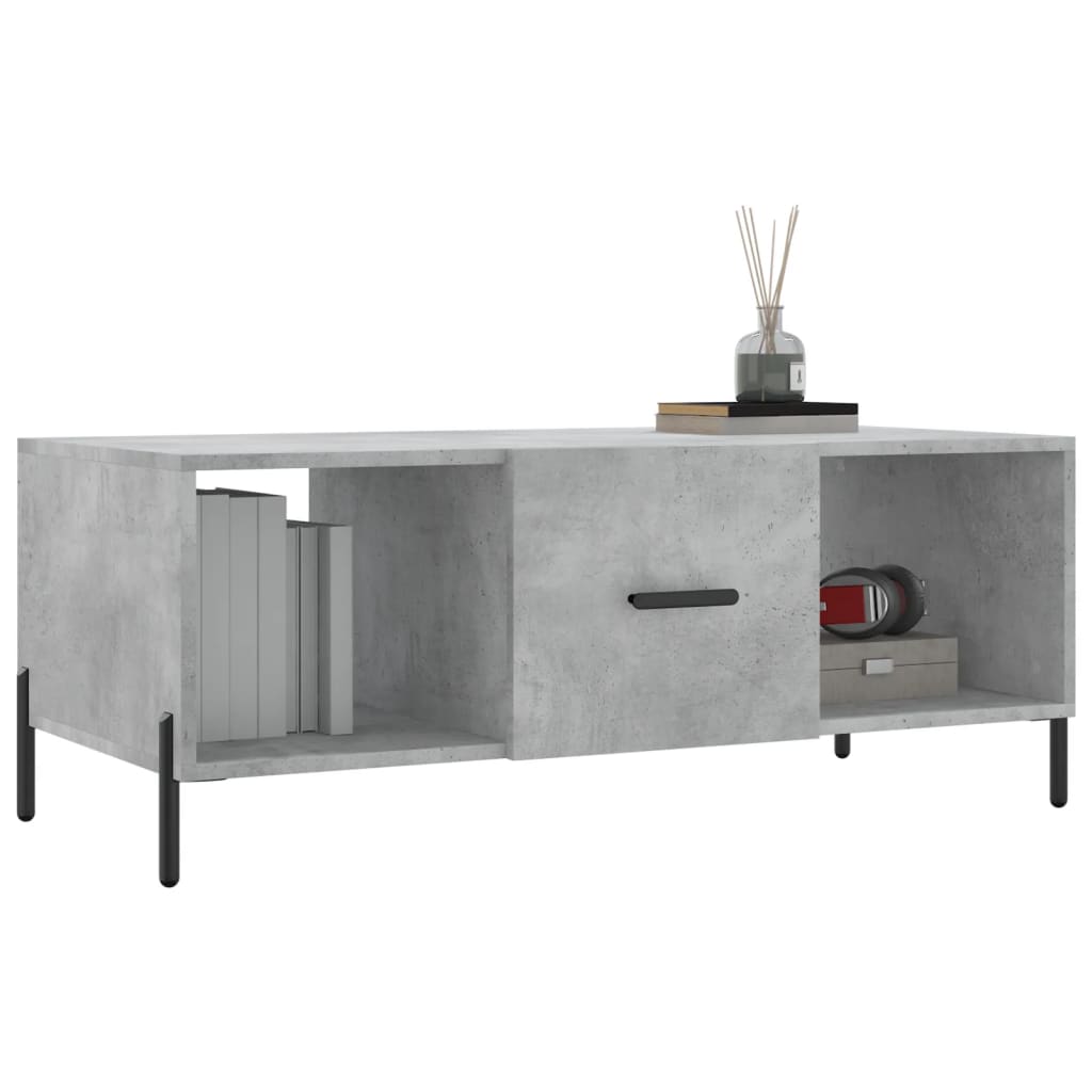Salontafel 02X50X40 Cm Bewerkt Hout Betongrijs