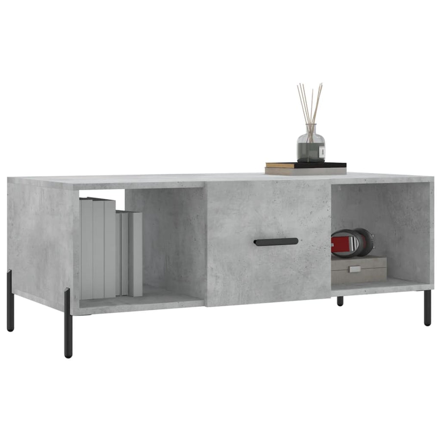Salontafel 02X50X40 Cm Bewerkt Hout Betongrijs