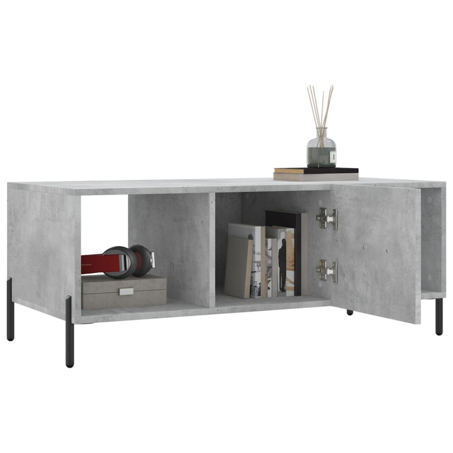 Salontafel 02X50X40 Cm Bewerkt Hout Betongrijs