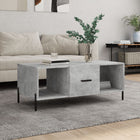 Coffee table 102x50x40 cm treated wood concrete grey