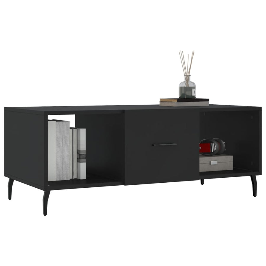 Salontafel 02X50X40 Cm Bewerkt Hout Zwart