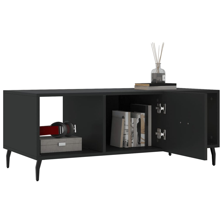 Salontafel 02X50X40 Cm Bewerkt Hout Zwart