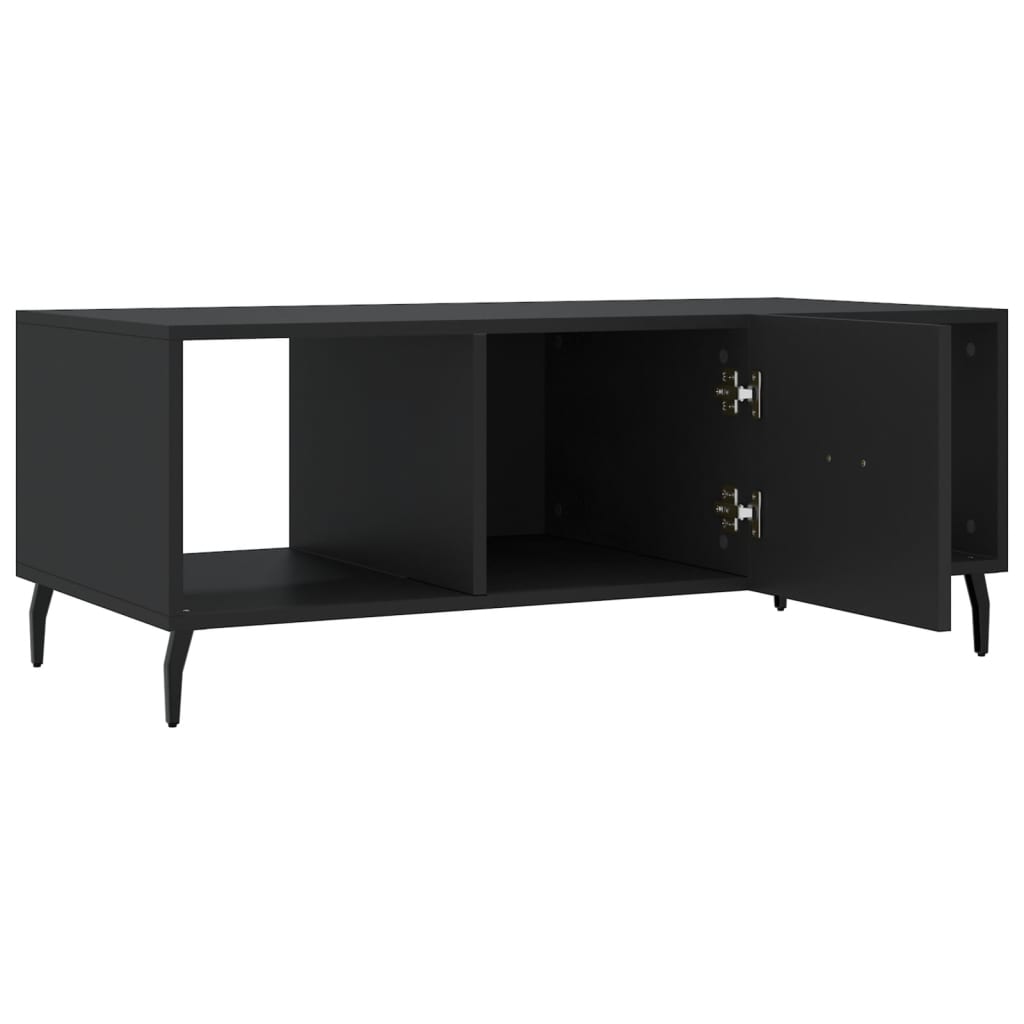 Salontafel 02X50X40 Cm Bewerkt Hout Zwart