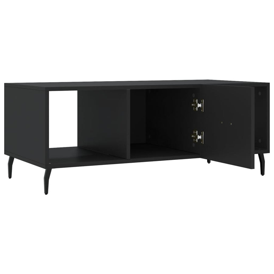 Salontafel 02X50X40 Cm Bewerkt Hout Zwart