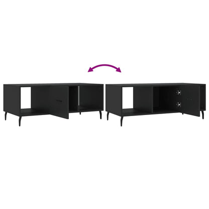 Salontafel 02X50X40 Cm Bewerkt Hout Zwart
