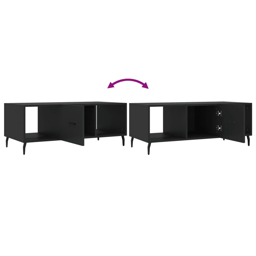 Salontafel 02X50X40 Cm Bewerkt Hout Zwart