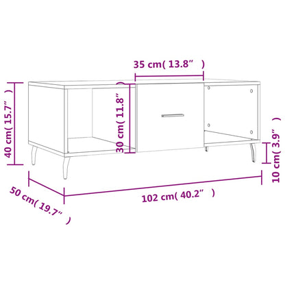 Salontafel 02X50X40 Cm Bewerkt Hout Zwart