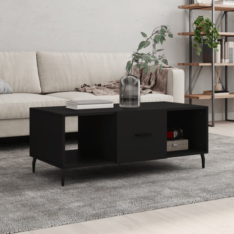 Salontafel 02X50X40 Cm Bewerkt Hout Zwart