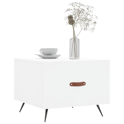 Salontafel 50X50X40 Cm Bewerkt Hout 1 Wit