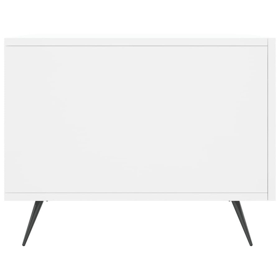 Salontafel 50X50X40 Cm Bewerkt Hout 1 Wit