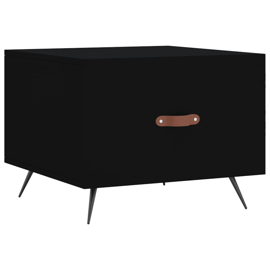 Salontafel 50X50X40 Cm Bewerkt Hout 1 Zwart
