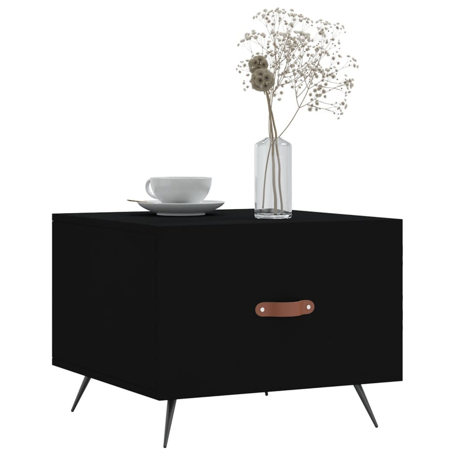 Salontafel 50X50X40 Cm Bewerkt Hout 1 Zwart