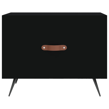 Salontafel 50X50X40 Cm Bewerkt Hout 1 Zwart