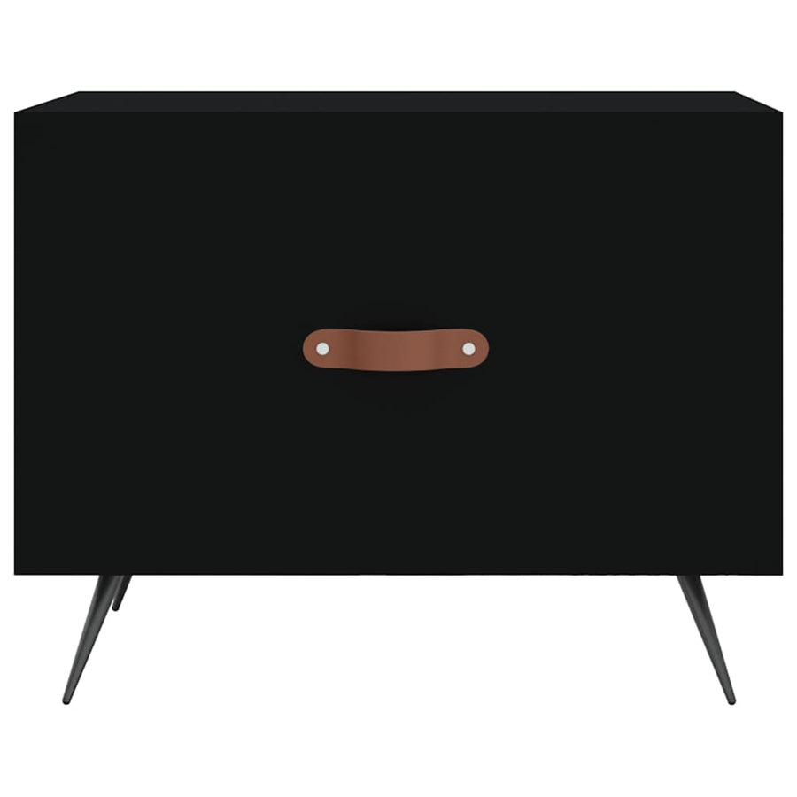 Salontafel 50X50X40 Cm Bewerkt Hout 1 Zwart