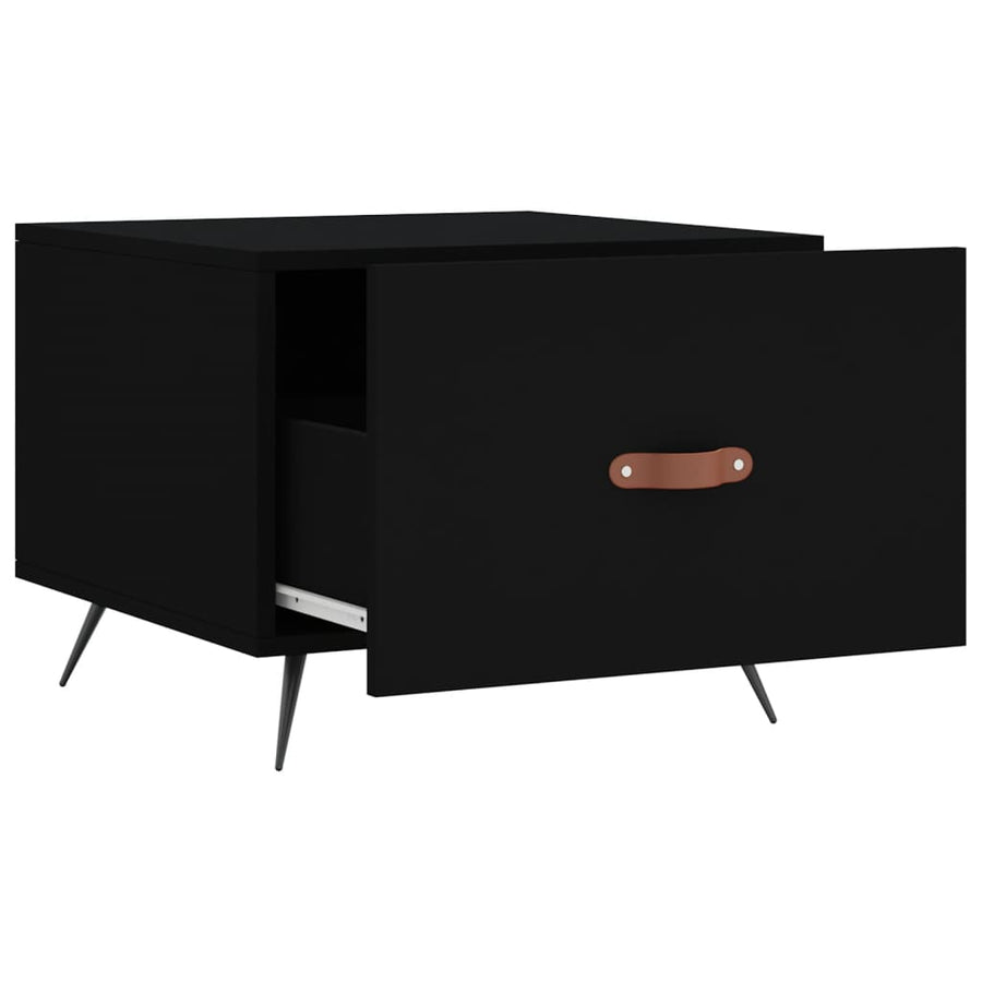 Salontafel 50X50X40 Cm Bewerkt Hout 1 Zwart