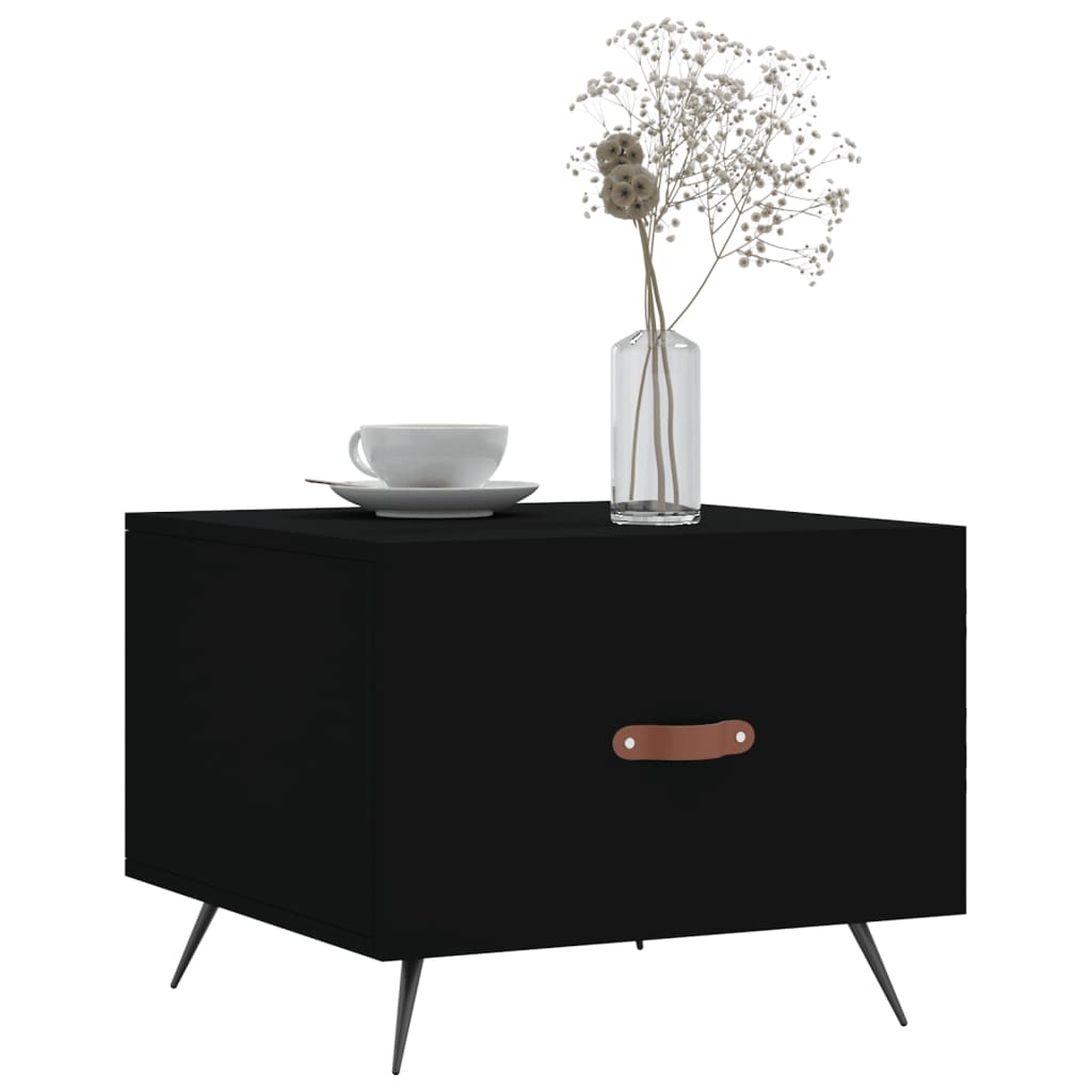 Salontafels 50X50X40 Cm Bewerkt Hout 2 Zwart