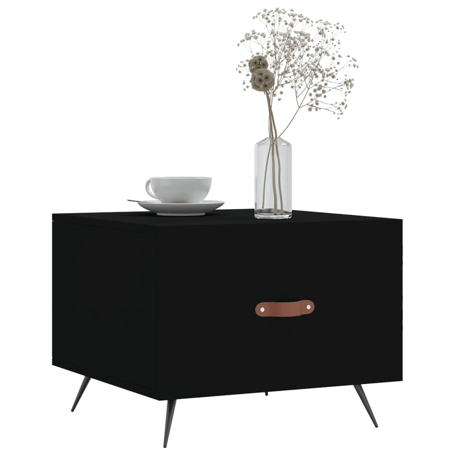 Salontafels 50X50X40 Cm Bewerkt Hout 2 Zwart
