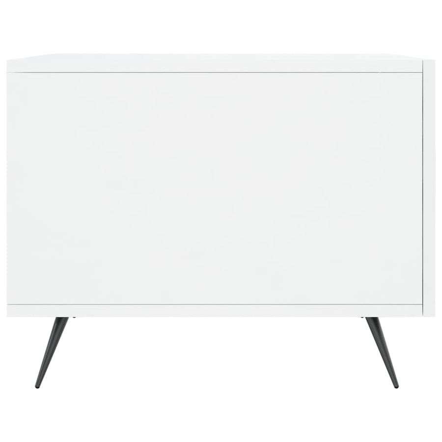 Salontafel 50X50X40 Cm Bewerkt Hout 1 Hoogglans wit