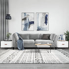 Coffee tables 2 pcs 50x50x40 cm treated wood high gloss white
