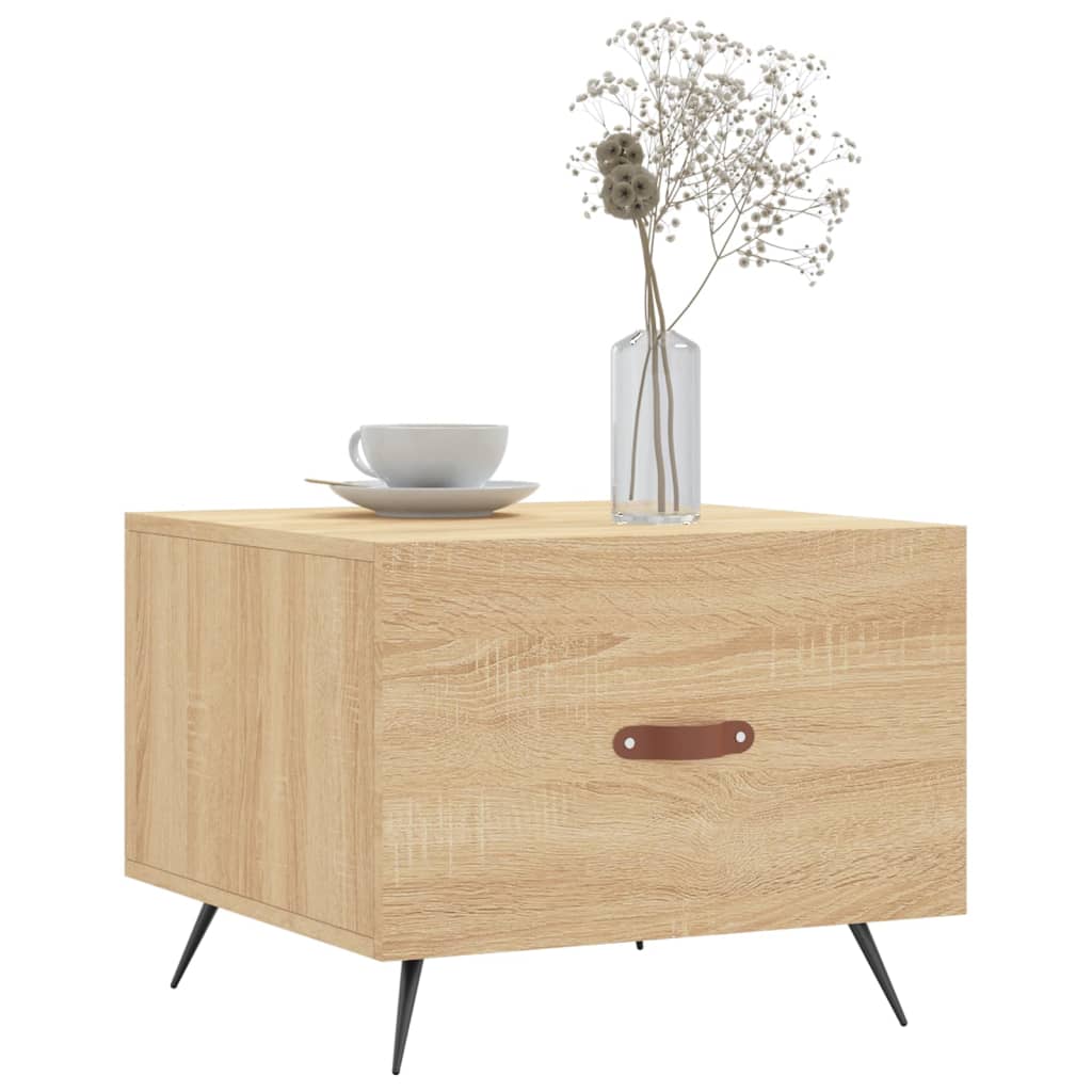 Salontafel 50X50X35 Cm Bewerkt Hout Kleurig 1 Sonoma eiken