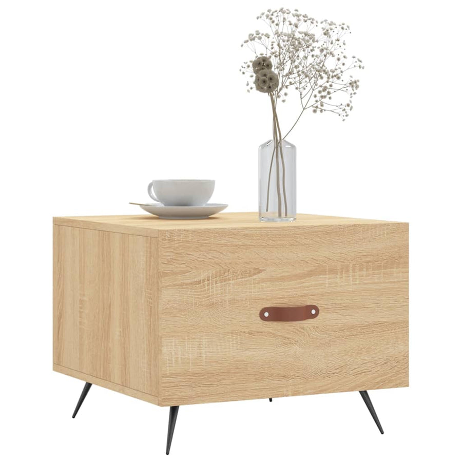 Salontafel 50X50X35 Cm Bewerkt Hout Kleurig 1 Sonoma eiken