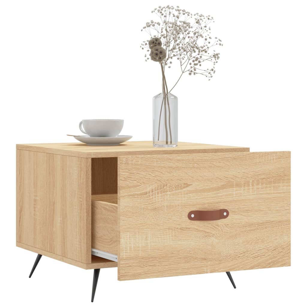 Salontafel 50X50X35 Cm Bewerkt Hout Kleurig 1 Sonoma eiken