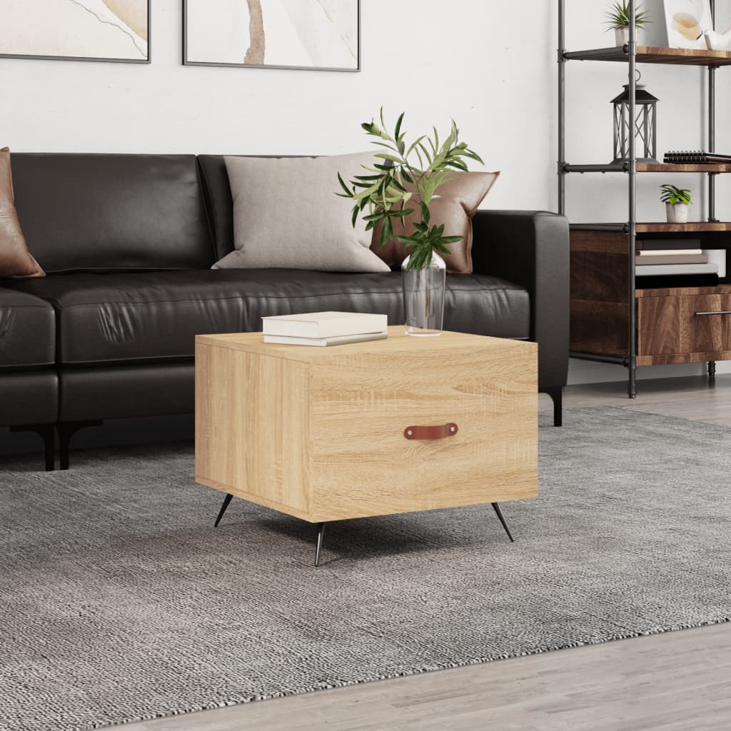 Salontafel 50X50X35 Cm Bewerkt Hout Kleurig 1 Sonoma eiken