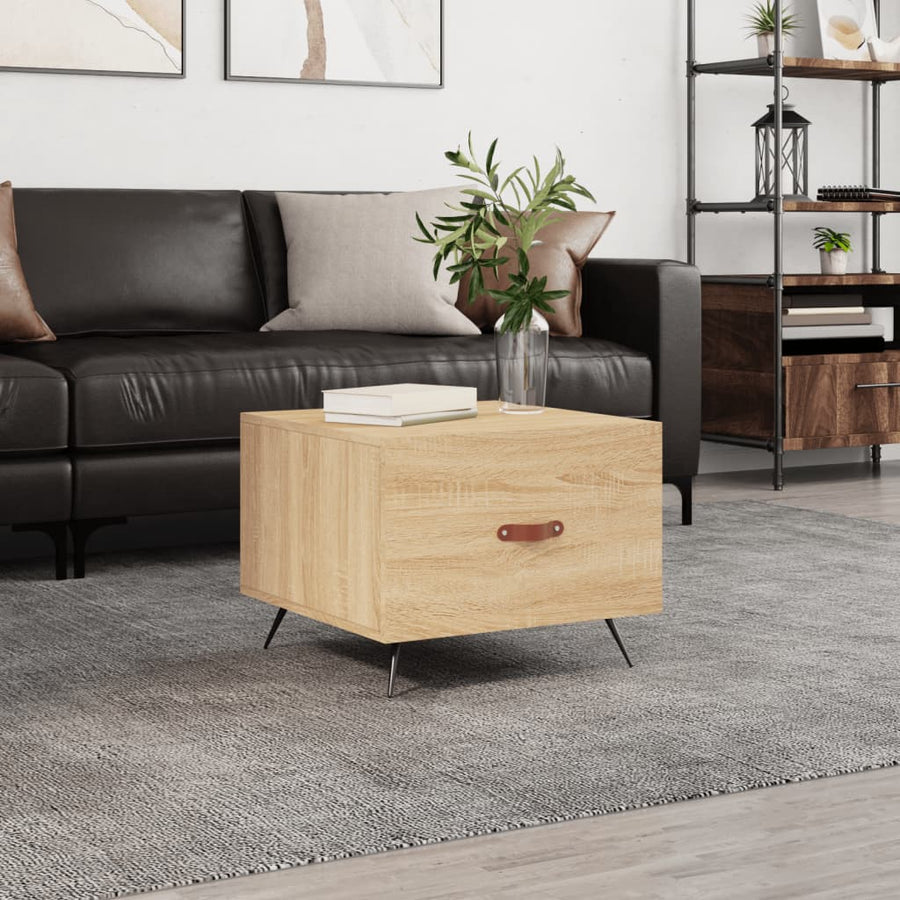 Salontafel 50X50X35 Cm Bewerkt Hout Kleurig 1 Sonoma eiken