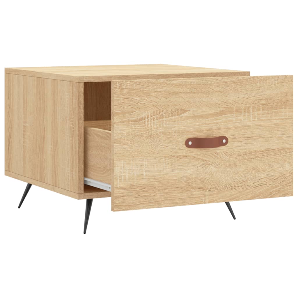 Salontafels 50X50X40 Cm Bewerkt Hout Kleurig 2 Sonoma eiken
