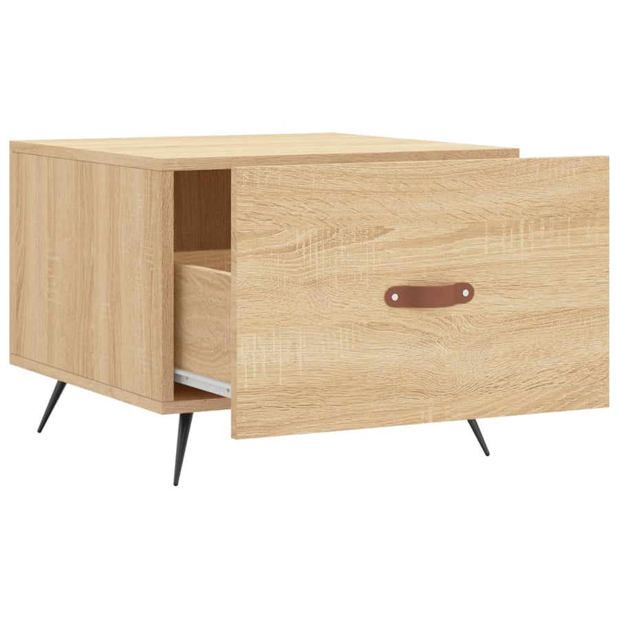 Salontafels 50X50X40 Cm Bewerkt Hout Kleurig 2 Sonoma eiken