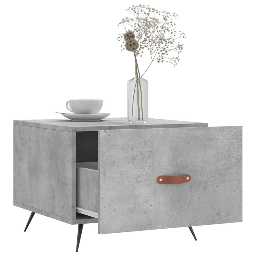 Salontafel 50X50X40 Cm Bewerkt Hout 1 Betongrijs