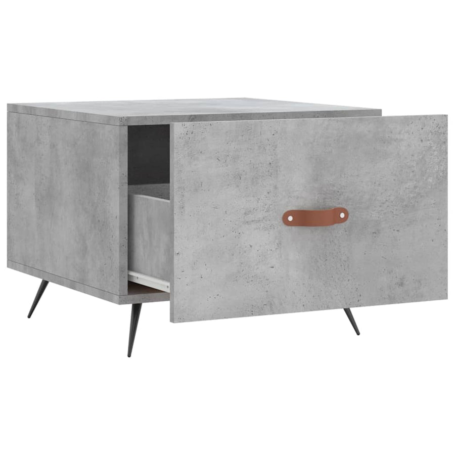 Salontafel 50X50X40 Cm Bewerkt Hout 1 Betongrijs