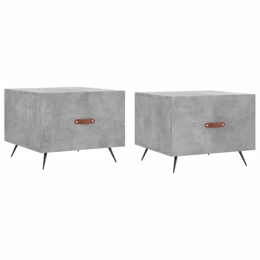 Salontafels 50X50X40 Cm Bewerkt Hout 2 Betongrijs