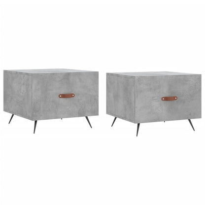 Salontafels 50X50X40 Cm Bewerkt Hout 2 Betongrijs