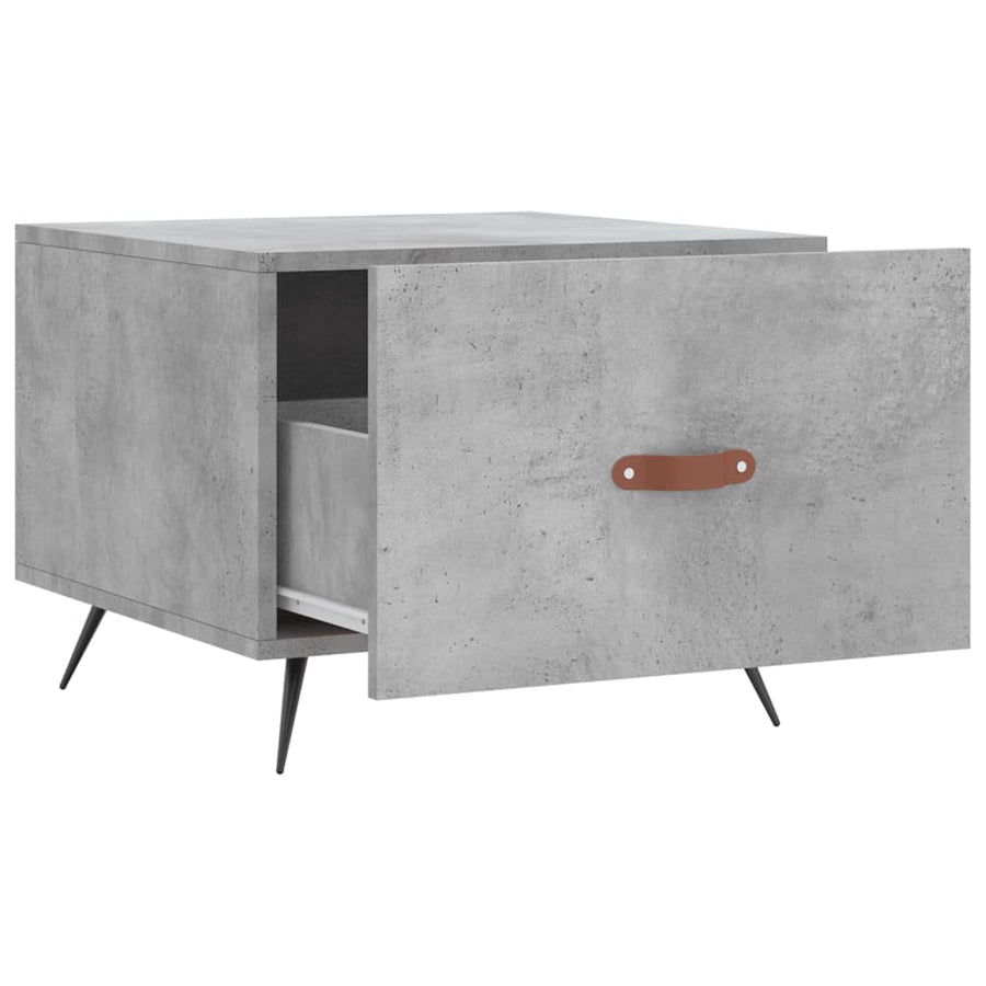 Salontafels 50X50X40 Cm Bewerkt Hout 2 Betongrijs