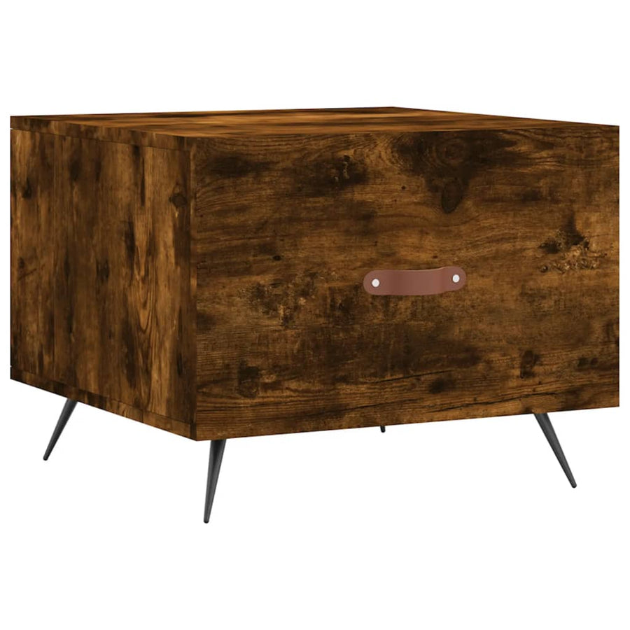Salontafel 50X50X40 Cm Bewerkt Hout Kleurig 1 Gerookt eiken