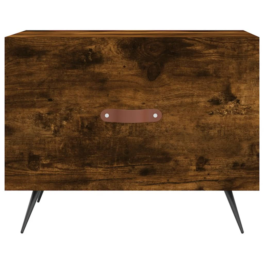 Salontafel 50X50X40 Cm Bewerkt Hout Kleurig 1 Gerookt eiken