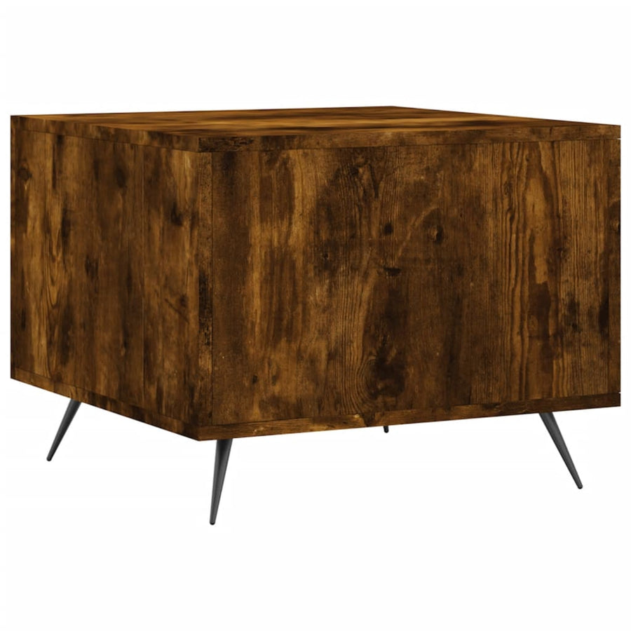 Salontafel 50X50X40 Cm Bewerkt Hout Kleurig 1 Gerookt eiken