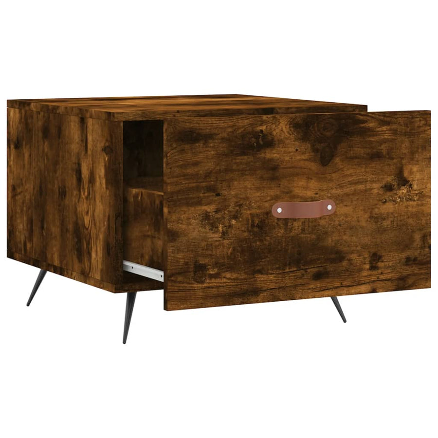 Salontafels 50X50X40 Cm Bewerkt Hout Kleurig 2 Gerookt eiken
