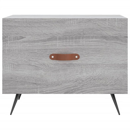 Salontafel 50X50X40 Cm Bewerkt Hout Eiken 1 Grijs sonoma