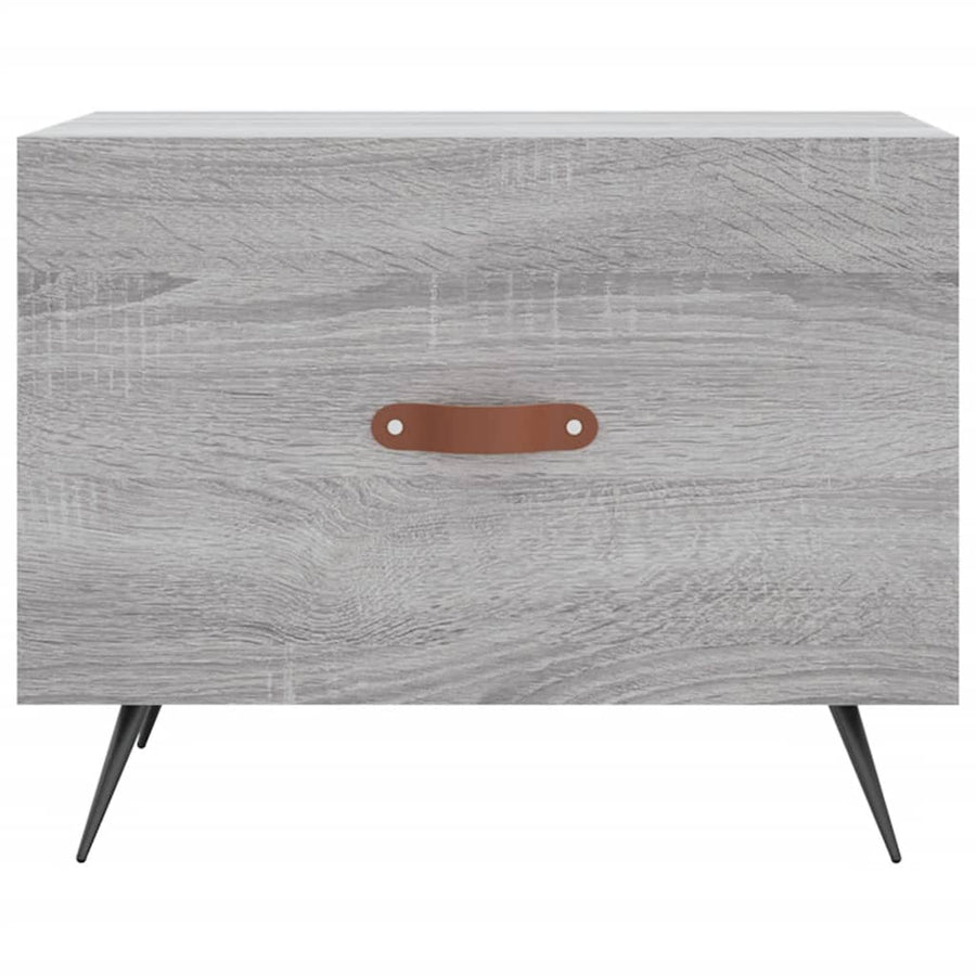 Salontafel 50X50X40 Cm Bewerkt Hout Eiken 1 Grijs sonoma