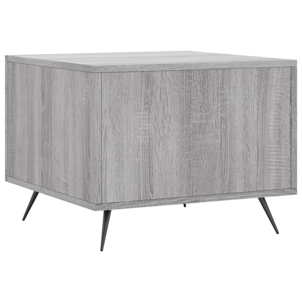 Salontafel 50X50X40 Cm Bewerkt Hout Eiken 1 Grijs sonoma