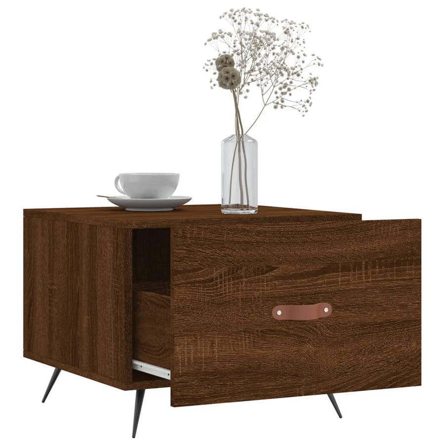 Salontafel 50X50X40 Cm Bewerkt Hout Bruin Eikenkleur 1 Bruineiken
