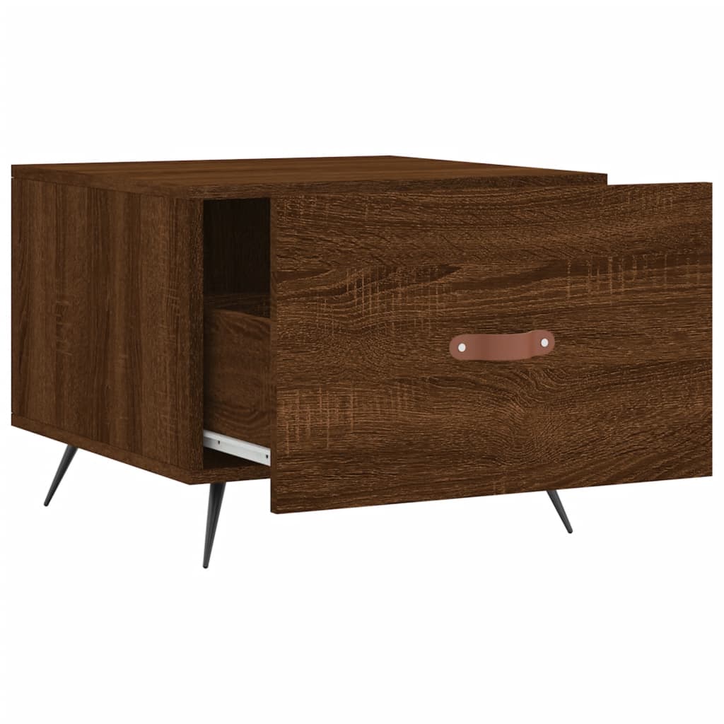 Salontafel 50X50X40 Cm Bewerkt Hout Bruin Eikenkleur 1 Bruineiken